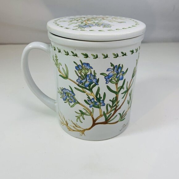 Rosemary Porcelain Coffee Mug Tea Cup Gryphonware China Wild Thyme Whimsical - Picture 1 of 8